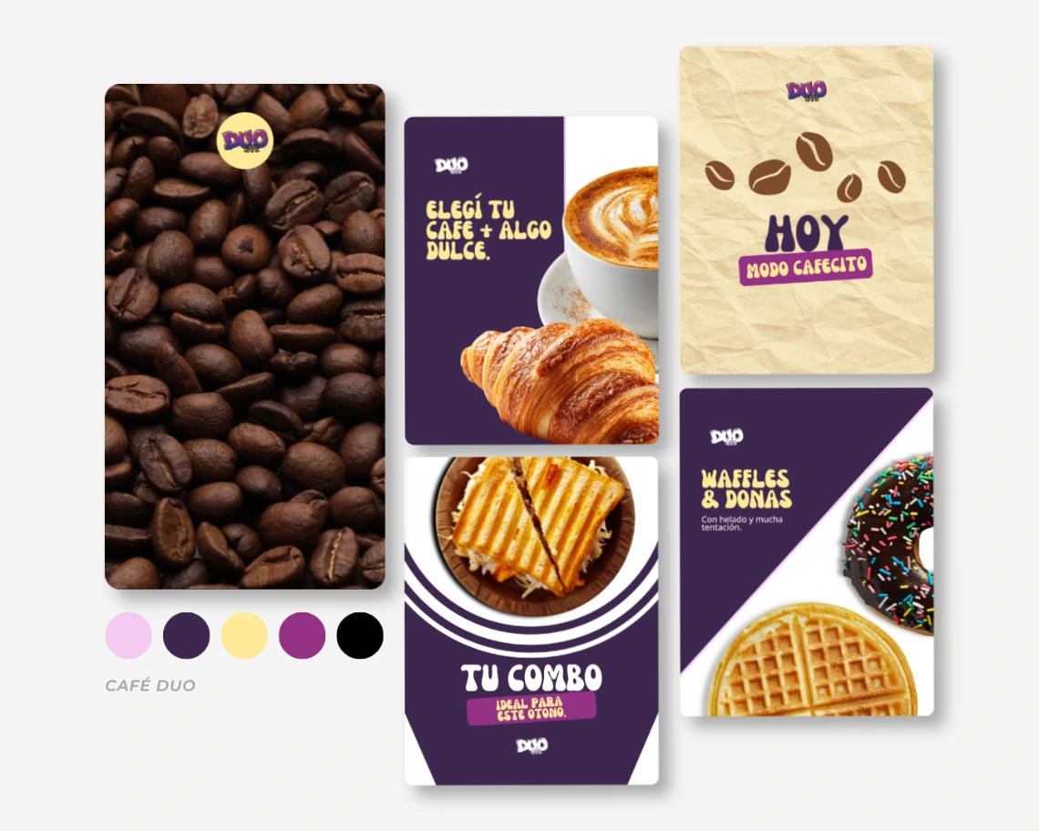 Estrategia de redes sociales y branding visual para marca de café