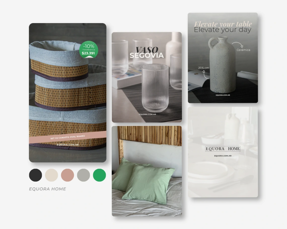 Diseño de feed e identidad visual para redes sociales - Equora
